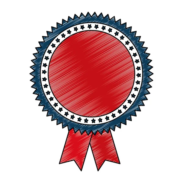 Medal with stars award — Stock Vector