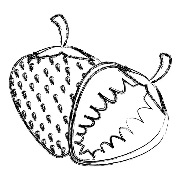 Полуничні свіжі фрукти здорові — стоковий вектор