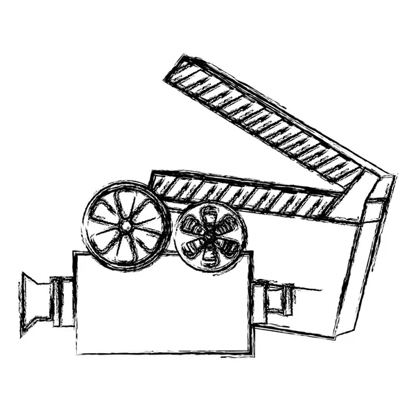 Видеокамера с клапером — стоковый вектор