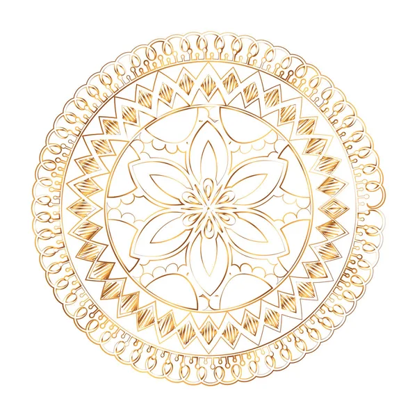 Gouden en circulaire Mandala — Stockvector