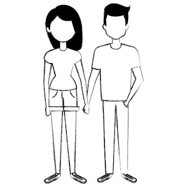 Çift avatar karakter simgeler