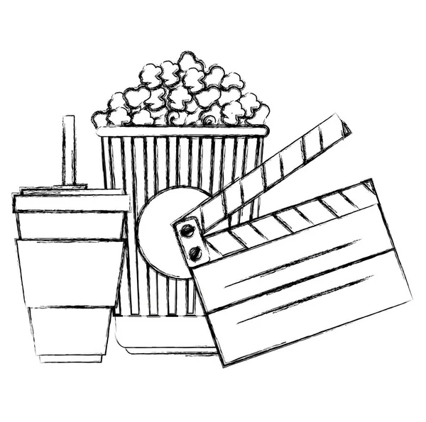 Icone del set di intrattenimento cinematografico — Vettoriale Stock