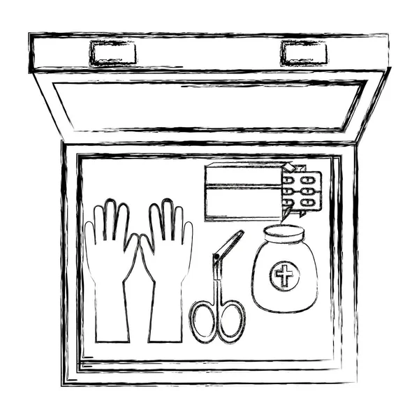 Medizinisches Set mit Ausrüstung — Stockvektor