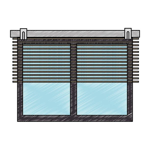 Fönster med blind ikon — Stock vektor