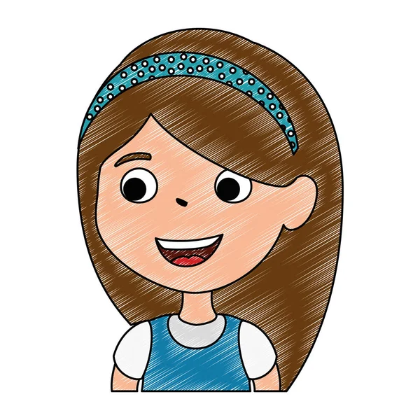 Little girl daughter character — Stock Vector