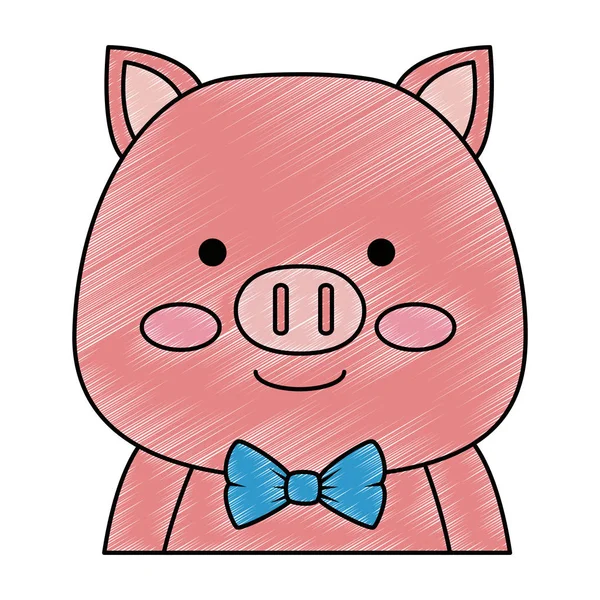 Cute Pig znak ikona — Wektor stockowy