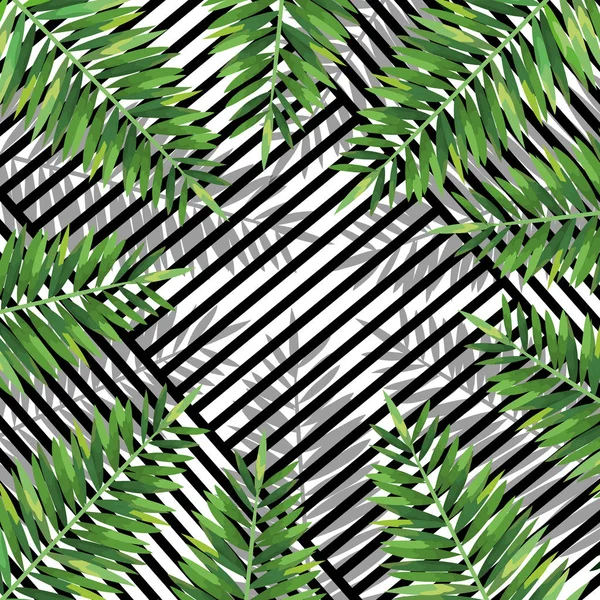 Linee astratte sfondo geometrico e tropicale — Vettoriale Stock