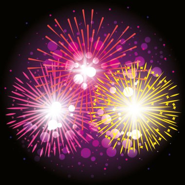 dekoratif havai fişek patlamalar poster