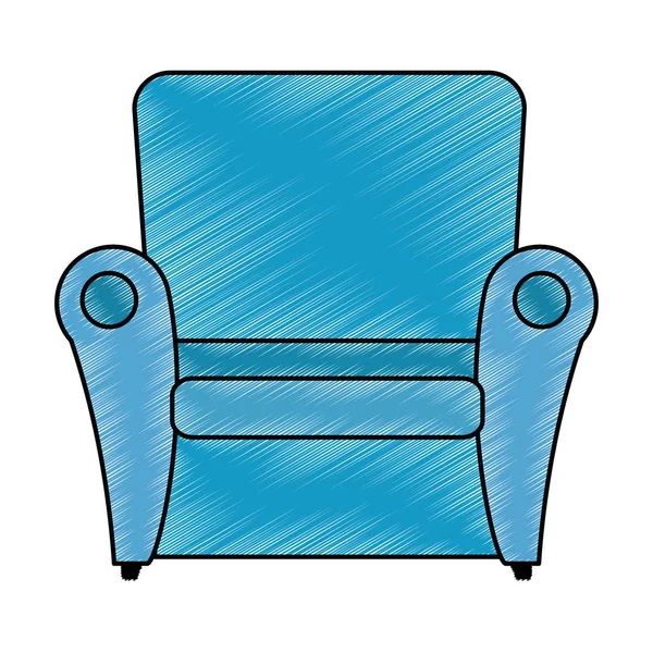 Comfortabele sofa geïsoleerde icoon — Stockvector