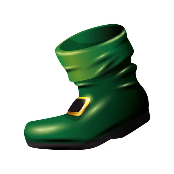 Leprechaun boots saint patrick day — Stock Vector