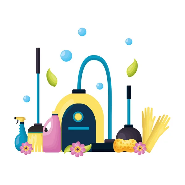 Outils de nettoyage de printemps — Image vectorielle