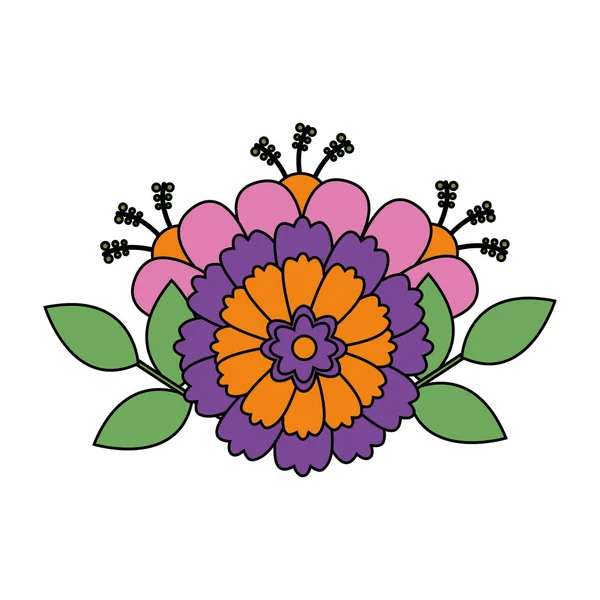 Fleur décoration florale — Image vectorielle