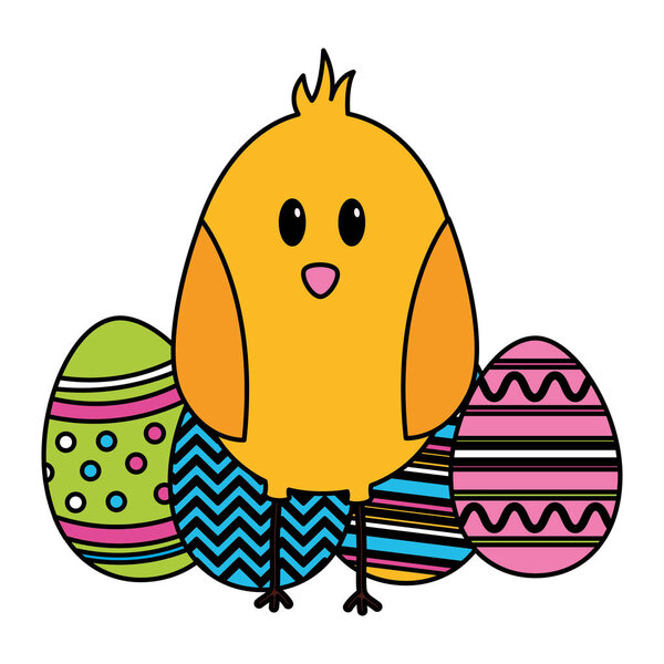 happy easter chick eggs