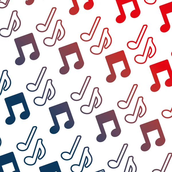 Music note icon pattern — Stock Vector