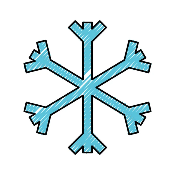 Navidad copo de nieve nieve decoración símbolo de invierno — Archivo Imágenes Vectoriales