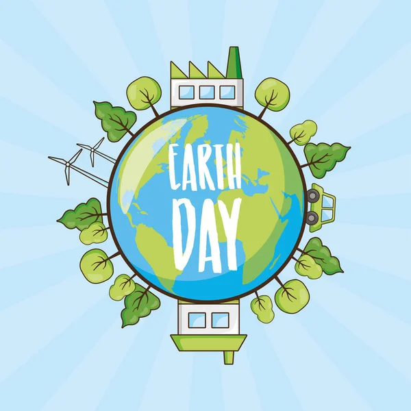 Earth Day Karte — Stockvektor