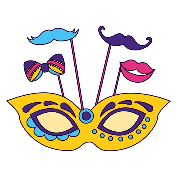 Carnaval masker mond — Stockvector