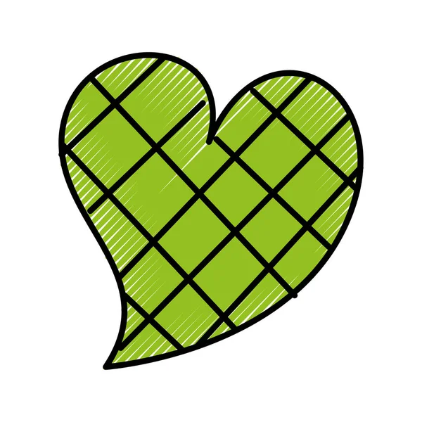 Coeur amour carré design romance passion — Image vectorielle