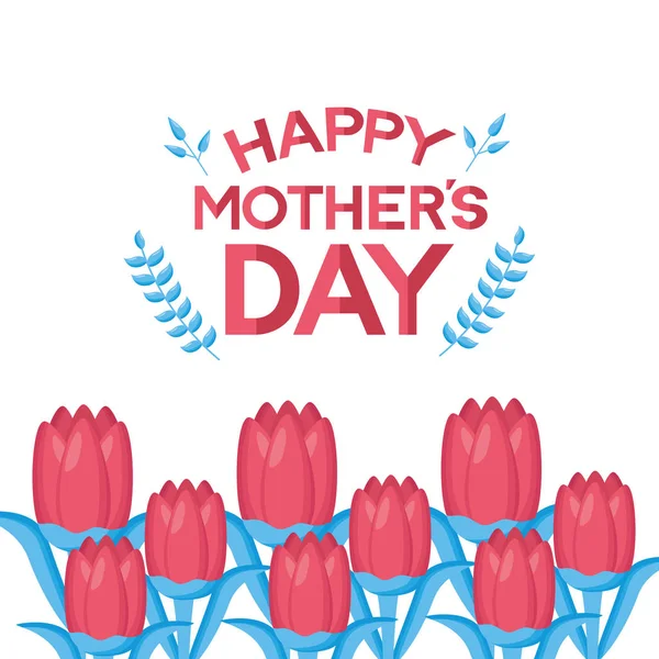 Dia das mães flores — Vetor de Stock