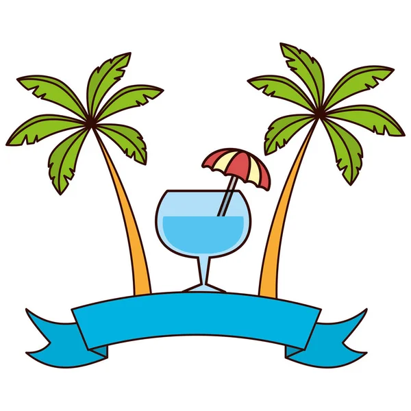 Cóctel de playa carnaval brasileño — Vector de stock