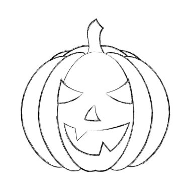 mutlu yüz karikatür ile Halloween kabak