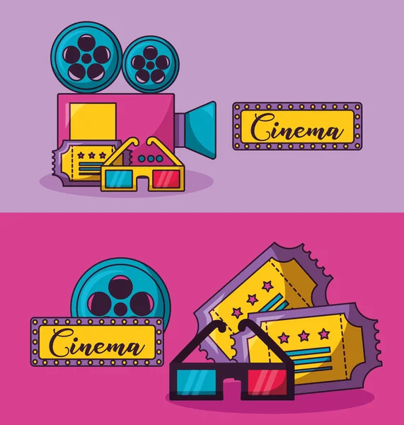 Cine película diseño — Vector de stock