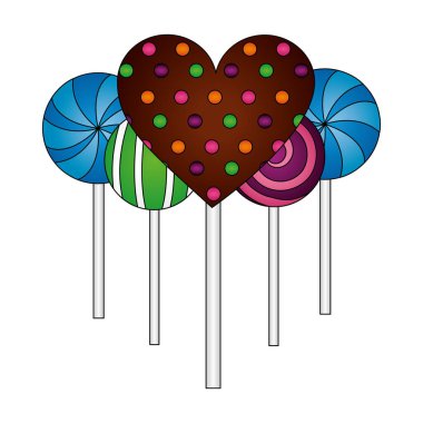 tatlı lolipop izole simgesi