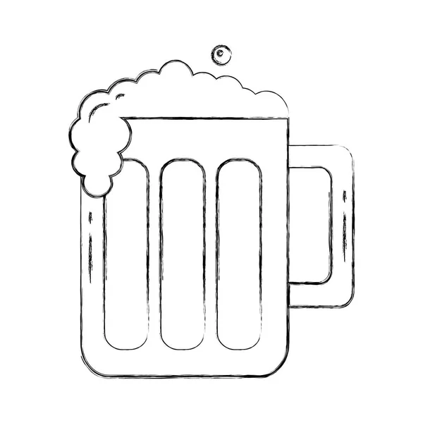 Birra vetro schiuma bevanda celebrazione — Vettoriale Stock