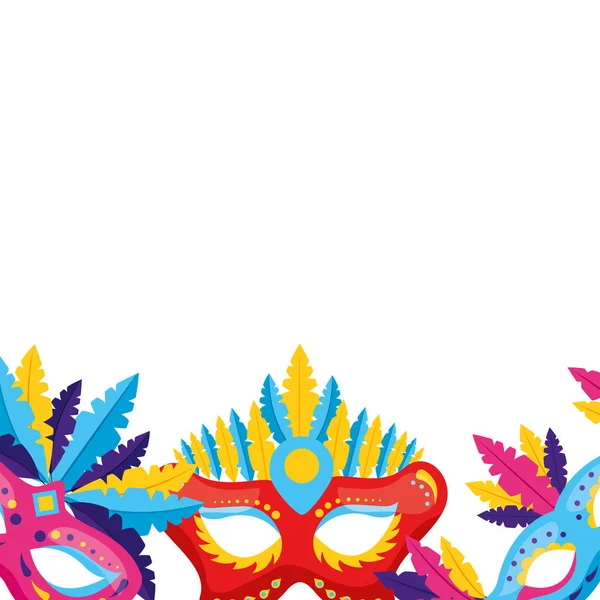 Marco de máscara de carnaval — Archivo Imágenes Vectoriales