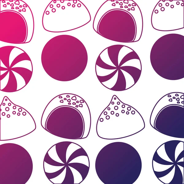Bonbons sucrés icône modèle — Image vectorielle