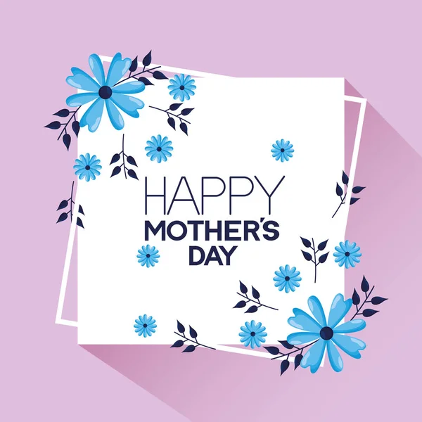 Mothers day flowers — Stock Vector