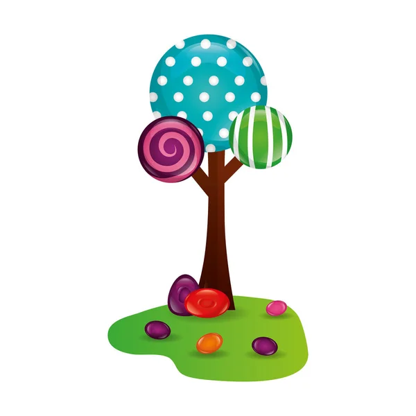 Δέντρο γη γλυκά ζαχαρωτά confetionery — Διανυσματικό Αρχείο