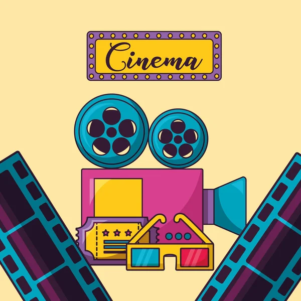 Cine película diseño — Vector de stock