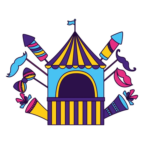 Drapeau de stand de carnaval — Image vectorielle