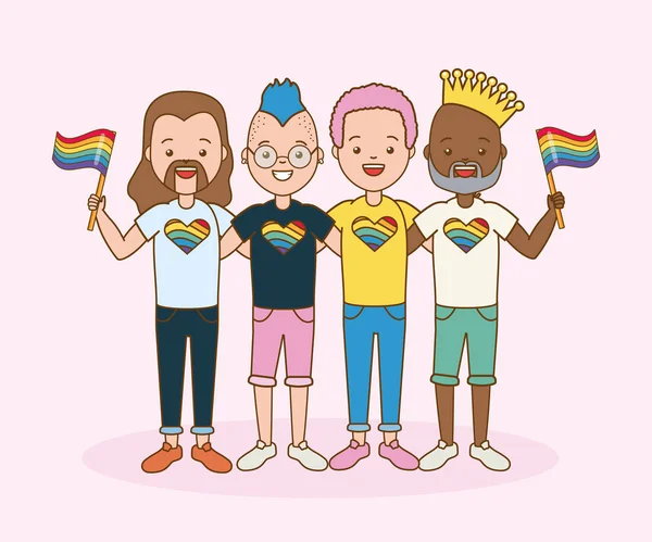 Gente lgbt orgullo — Vector de stock