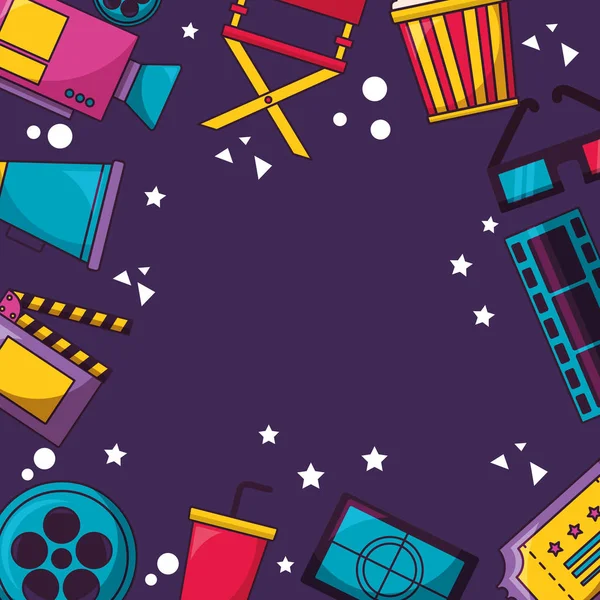 Cine película diseño — Vector de stock