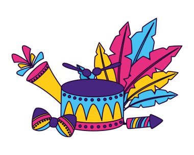 davul havai fişek tüyleri karnaval