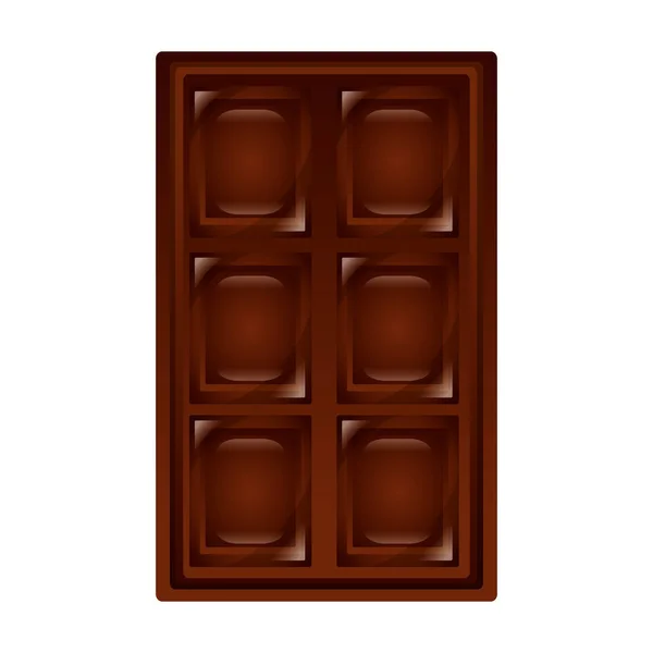 Barre de chocolat confiserie de collation sucrée — Image vectorielle