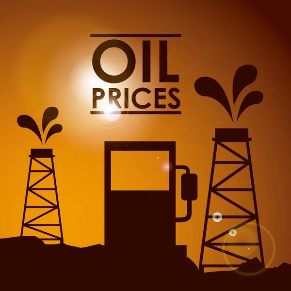 Oil prices  Vector — Stock Vector