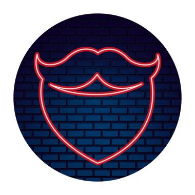 parti maskesi bıyık sakal neon