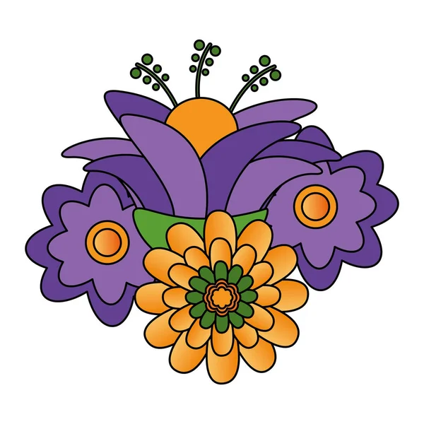 Arreglo flores florales — Vector de stock