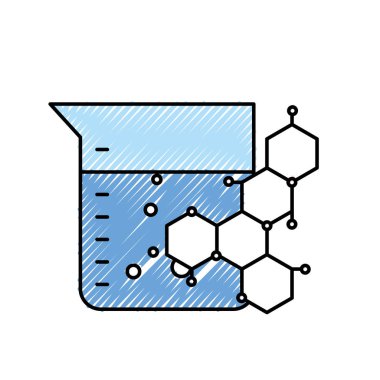 kimyasal şişesi ve molekül bilim