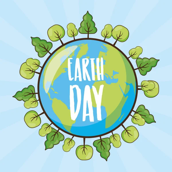 Earth Day Karte — Stockvektor