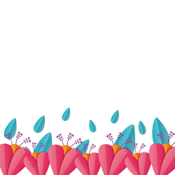 花フレームの装飾 — ストックベクタ