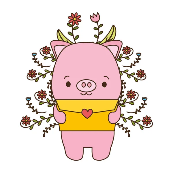 Cute Cartoon Kawaii Piglets, Piggy Standing In Profile On White Background,  Vector Seamless Pattern Royalty Free SVG, Cliparts, Vectors, and Stock  Illustration. Image 109073812.