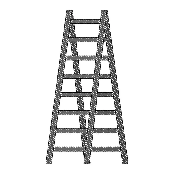 Ícone de ferramenta de equipamento de escada dupla —  Vetores de Stock