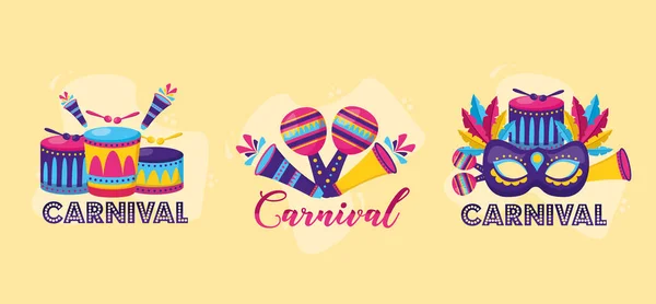 Carnival festive celebration — Stock Vector