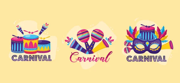 Celebração festiva de carnaval —  Vetores de Stock