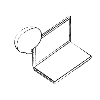 dizüstü bilgisayar dijital cihaz konuşma balonu