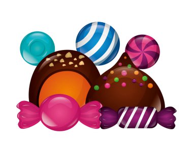 tatlı şekerler izole simgesi